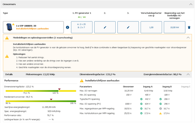 De stringzekering wordt vervolgens geplaatst tussen de y-adapter en de omvormer, met op deze string de beveiliging