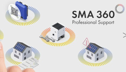 Un service d'assistance complet pour les installateurs : découvrez et téléchargez l'application SMA 360°, pour dimensionner, mettre en service et superviser vos installations depuis une seule application.