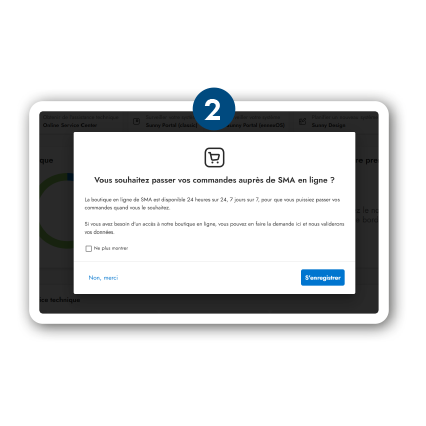 Le bouton « Boutique en ligne »