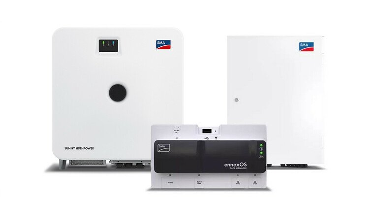 Sunny Highpower PEAK3 solution with Inverter, DC Combiner Boxes and ennexOS Data Manager