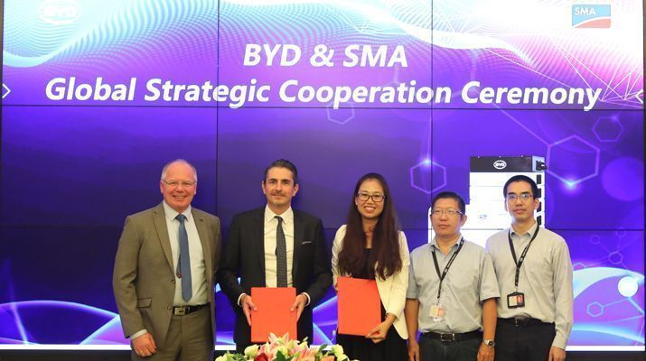 SMA en BYD breiden wereldwijd strategisch partnerschap op het vlak van opslag uit voor internationale groeiregio’s