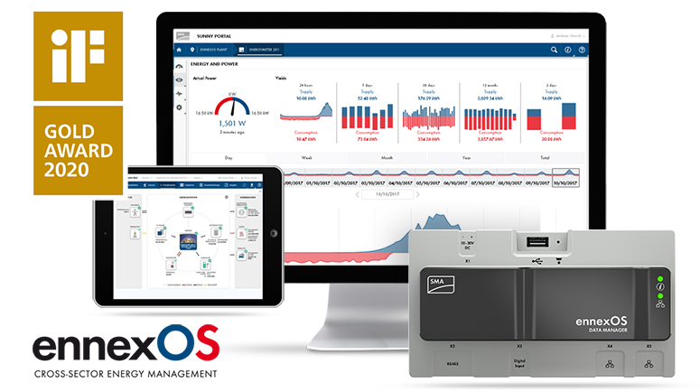 SMA’s IoT platform voor energiebeheer ennexOS ontvangt de iF gold award voor serviceontwerp en gebruiksvriendelijkheid