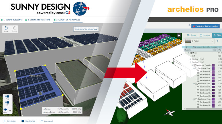 Ontwerpen van grote zonnestroominstallaties wordt nog efficiënter: SMA en Trace Software verbinden hun planning tools